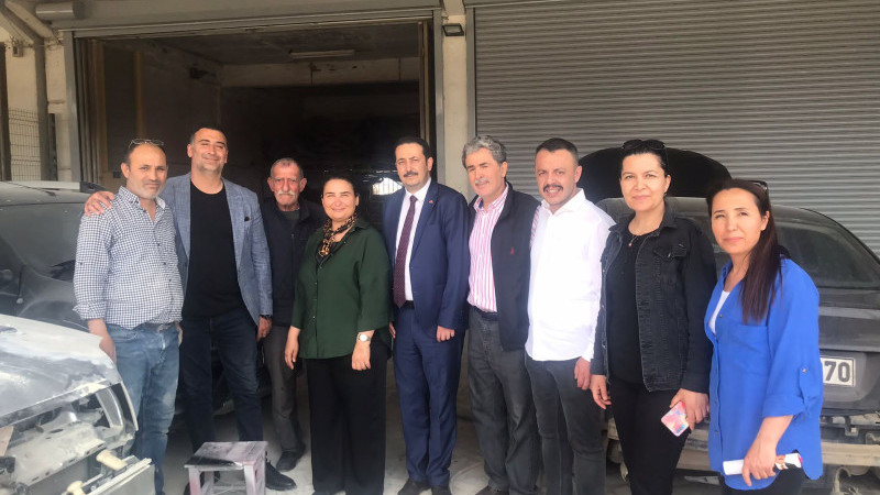 MHP’liler Silifke’de Sanayi Esnafıyla Buluştu