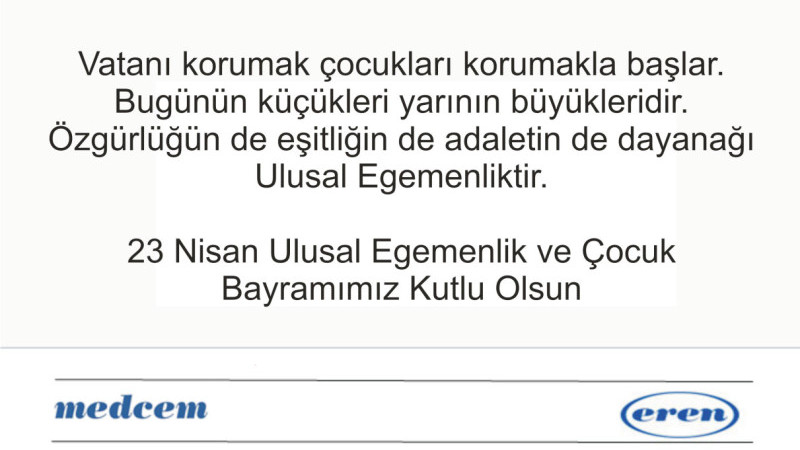 MEDCEM'DEN 23 NİSAN MESAJI 