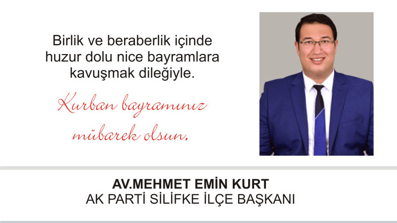AK PARTİ İLÇE BAŞKANIN'DAN BAYRAM KUTLAMASI