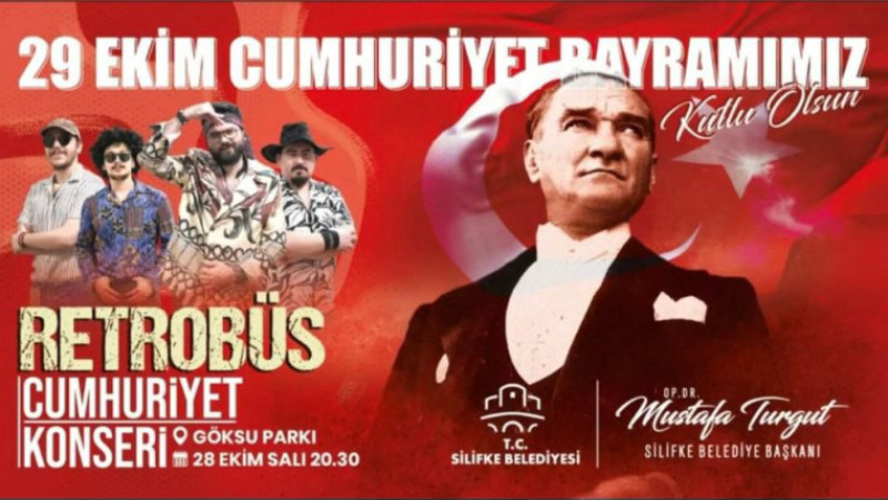 SİLİFKE’DE 29 EKİM COŞKUSU RETROBÜS KONSERİ İLE TAÇLANACAK