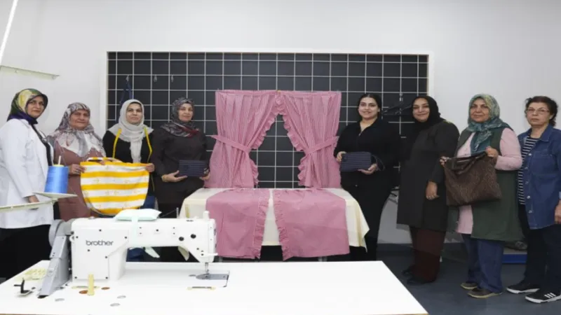 Mersin'de özel birey annelerine dikiş kursu